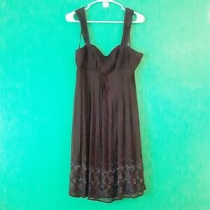 BCBG Maxazaria Embellished Brown Dress